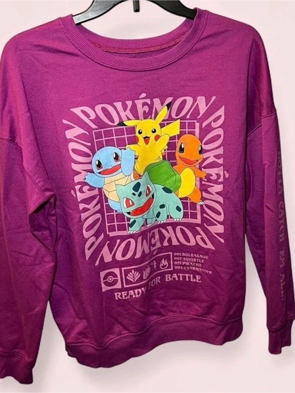 Pokemon Ready For Battle Pikachu Bulbasaur Squirtle Charmander Graphic